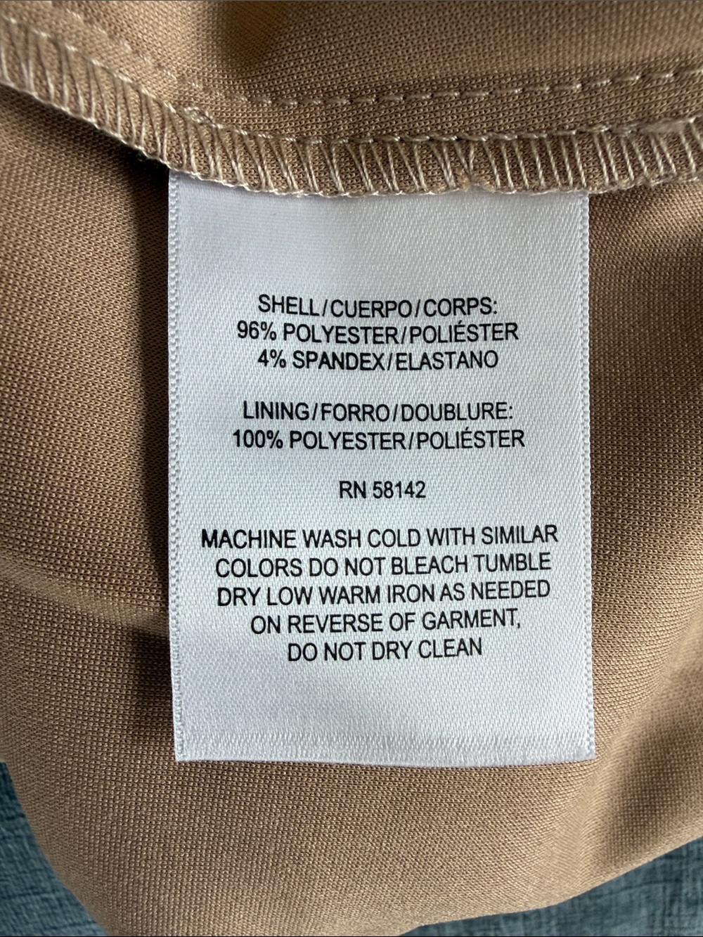 London Times Beige Short-Sleeve Midi Dress with Waist Tab - Picture 6 of 6